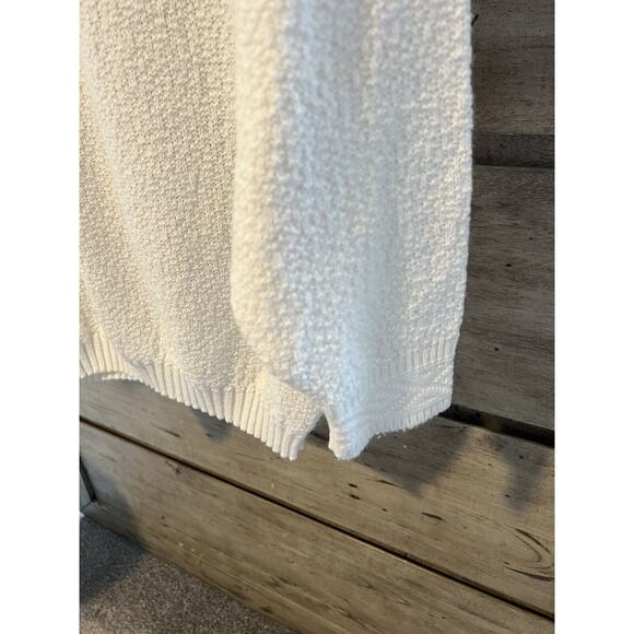 Vintage Sweater G.F.C. Ltd 80s Ivory Mock Neck Medium Made in USA - Picture 4 of 10